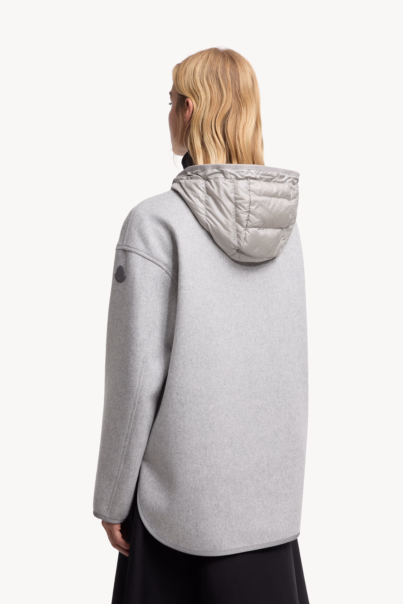 Reposse 3-in-1 Wool & Cashmere Short Down Jacket Women Grey Moncler 5